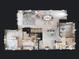 Floorplan showcasing the layout of the home, including the bedrooms, bathrooms, kitchen, and living areas at 6307 Hanfield Dr, Port Orange, FL 32128