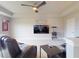Spacious entertainment room featuring a large screen TV and comfortable seating arrangements at 6307 Hanfield Dr, Port Orange, FL 32128