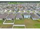 Aerial shot of many homes with fenced in yards and green spaces surrounding them at 7223 Sw 61St Pl, Ocala, FL 34474
