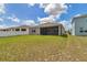 Spacious backyard with a screened-in lanai and a well-maintained lawn, great for outdoor activities at 7223 Sw 61St Pl, Ocala, FL 34474
