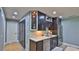 Well-organized kitchen features elegant cabinetry, modern stainless steel appliances, and ample counter space at 798 Fairway Dr, New Smyrna Beach, FL 32168