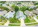 Aerial view shows this home is part of a lovely community with lush landscaping at 1221 Siesta Key Cir, Port Orange, FL 32128