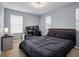 Comfortable bedroom features two windows, carpeted floors, a desk, and a padded headboard at 19 Abacus Ave, Ormond Beach, FL 32174