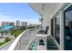 Enjoy the city and water views from this spacious private balcony at 2 Oceans West Blvd # 608, Daytona Beach Shores, FL 32118
