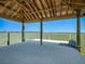 Spacious covered boat dock with ample room for docking and a peaceful waterfront panorama under a blue sky at 206 S Riverside Dr, Edgewater, FL 32132