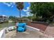 Waterfront yard featuring a dock and easy access to the canal at 235 Randle Ave, Oak Hill, FL 32759