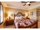 Beautiful bedroom with a large bed, side tables, lamps, and a stylish decor at 265 Minorca Beach Way # 902, New Smyrna Beach, FL 32169