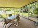 Enclosed and tiled patio overlooking fenced in backyard at 2918 Mango Tree Dr, Edgewater, FL 32141