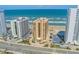Scenic aerial shot of luxurious beachfront condos and easy beach access at 3023 S Atlantic Ave # 8010, Daytona Beach, FL 32118
