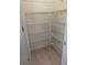 Spacious walk-in pantry with wire shelving for organized storage and light wood floors at 3103 Nova Scotia Way, New Smyrna Beach, FL 32168