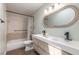 Bathroom with a double vanity and a shower-tub combination at 3626 Donna St, Port Orange, FL 32129