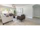 Living room featuring modern furniture, hardwood floors, and ample natural light at 3626 Donna St, Port Orange, FL 32129