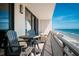 Relaxing balcony with comfortable seating, providing a serene escape and ocean views at 4139 S Atlantic Ave # B508, New Smyrna Beach, FL 32169