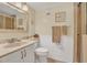 Clean bathroom featuring a vanity, toilet, and shower, providing a functional and comfortable space at 4403 Sea Mist Dr # 109, New Smyrna Beach, FL 32169