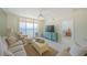 Cozy living room featuring ocean views and comfortable, stylish furnishings at 4575 S Atlantic Ave # 6607, Ponce Inlet, FL 32127