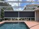 Screened-in pool area with shade screen, providing privacy and a cool escape from the sun at 461 Luna Bella Ln, New Smyrna Beach, FL 32168