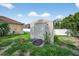 Close-up view of the backyard storage shed, adding functional space to the property at 505 Sandale Ct, Deland, FL 32724
