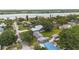 Stunning aerial view of the neighborhood highlighting the property's proximity to the water at 132 E Turgot Ave, Edgewater, FL 32132