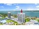 Beautiful aerial view of an oceanfront condo with beach access and coastal views at 2 Oceans West Blvd # 206, Daytona Beach Shores, FL 32118