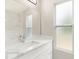 Bathroom featuring a modern sink and a window at 2005 Sunny Ln, New Smyrna Beach, FL 32168