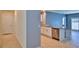 Kitchen area with granite countertops, white cabinets, and stainless steel appliances at 349 Caryota Ct, New Smyrna Beach, FL 32168