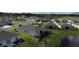 A beautiful aerial view of a planned community with well-maintained lawns, sidewalks, and serene pond views at 3919 Willowbrook Dr, Edgewater, FL 32141