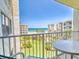 Balcony with seating offers panoramic views of the ocean, grounds and surrounding buildings at 4175 S Atlantic Ave # 4110, New Smyrna Beach, FL 32169