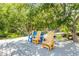 Waterfront retreat featuring wooden dock with comfortable lounge chairs surrounded by lush greenery at 6325 Palmas Bay Cir, Port Orange, FL 32127
