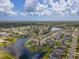 A peaceful lakeside community with lush greenery and beautiful homes at 6804 Forkmead Ln, Port Orange, FL 32128