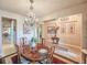 Elegant dining room with chandeliers, hardwood table, and fine décor for sophisticated dining at 6804 Forkmead Ln, Port Orange, FL 32128