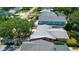 Beautiful aerial view of the property and neighborhood showcasing the lush landscaping and community layout at 805 E 18Th Ave, New Smyrna Beach, FL 32169