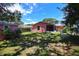 Expansive backyard view with a screened-in porch, ideal for outdoor living and enjoying nature's beauty at 805 E 18Th Ave, New Smyrna Beach, FL 32169
