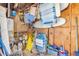 Storage area with beach chairs, surfboards, and water equipment perfect for beach going at 821 Ocean Ave, New Smyrna Beach, FL 32169