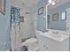 Well-maintained bathroom with a shower, white vanity, and modern fixtures at 837 Acorn Ln, Port Orange, FL 32127