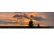 Beautiful view of the colorful sunset through the silhouette of trees from the rooftop at 895 Catfish Ave, New Smyrna Beach, FL 32169