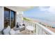 A comfortable balcony overlooking the beach and ocean at 1051 Ocean Shore Blvd # 502, Ormond Beach, FL 32176