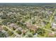Birds eye view of residential area highlighting tree cover and single Gathering home density at 2416 Pine Tree Dr, Edgewater, FL 32141