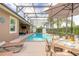 Beautiful backyard pool and patio area perfect for entertaining and relaxation at 2939 Bella Flore Ter, New Smyrna Beach, FL 32168