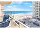 Ocean view from a balcony overlooking the beach and coastline at 2967 S Atlantic Ave # 508, Daytona Beach, FL 32118