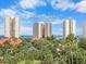 View of multiple beachfront condo buildings from a distance at 2967 S Atlantic Ave # 508, Daytona Beach, FL 32118