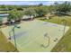 Outdoor basketball court for residents, with well-maintained green surface and professional-grade hoops, surrounded by mature trees at 5849 Ansley Way, Mount Dora, FL 32757