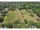 Aerial image showcasing open land, a pond, lush greenery, and surrounding homes in a peaceful neighborhood at 10290 Buck Rd, Orlando, FL 32817