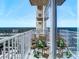 Private balcony with city views and seating area at 155 S Court Ave # 2107, Orlando, FL 32801