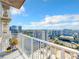 Spacious balcony offering stunning city views at 155 S Court Ave # 2107, Orlando, FL 32801