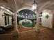 Inviting pool area with string lights and tiled flooring at 800 W 2Nd Ave, Windermere, FL 34786