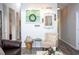 Hallway with white brick wall and vintage decor at 3001 Sunset Vista Blvd, Kissimmee, FL 34747