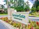 Summergate Condominiums sign surrounded by colorful landscaping, creating a welcoming and attractive community entrance at 4865 Cypress Woods Dr # 2204, Orlando, FL 32811