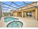 Inviting pool and spa with screened enclosure at 6078 Broad Oak Dr, Davenport, FL 33837