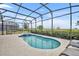 Screened pool and spa with open views at 6078 Broad Oak Dr, Davenport, FL 33837