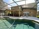 Inviting screened-in pool featuring an covered patio and seating area, perfect for entertaining at 466 Pepin Dr, Orlando, FL 32825